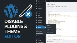 How To Disable Plugin & Theme Editor in WordPress Dashboard? 📝🔌