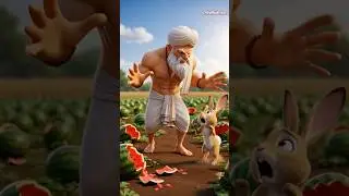 Farmer&rsquo;s Hunger & Crying Rabbit 😢 #ai #rabbit #farmer #fruit