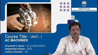 Three Phase Induction Motor by Dr. G Seshadri