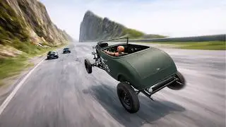 Full Throttle Action | Insane Long Downhill Crashes & Speed Test | BeamNG.drive #9