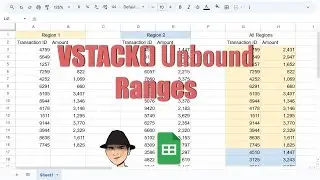 Combine Unbound Ranges with VSTACK - Google Sheets Tutorial