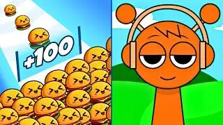 Food Run VS Sprunki, Incredibox (Spranky Run Horror Game) &mdash; ASMR Gameplay, Crowd Control Game
