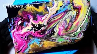 Easy Acrylic pouring painting Abstract Ideas for Beginners on Canvas