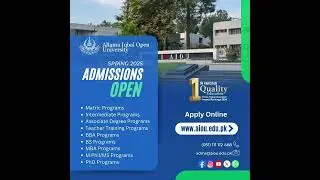 AIOU Matric to PHD admissions open