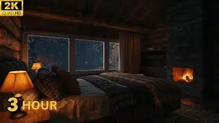 You&rsquo;re Asleep in a Silent Winter Cabin Bedroom ❄️🔥 | Cozy Night Ambience