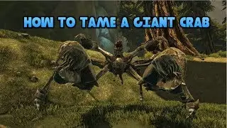 HOW TO TAME A GIANT CRAB! KARKINOS! Ark: Survival Evolved