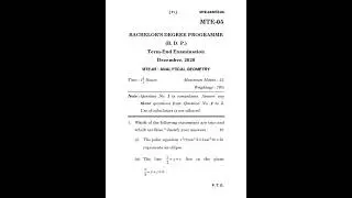 MTE - 04 - MTE - 05  DECEMBER 2020 QUESTION PAPER
