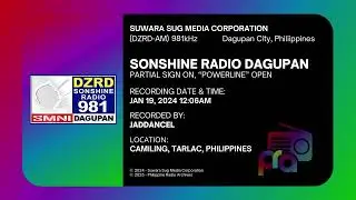 DZRD-AM Sonshine Radio Dagupan - Partial Sign-On, 