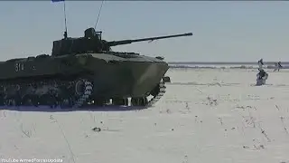 Russian Military Rockets Missiles and artillery in action message to Trump