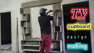 Wow amazing beautiful showcase model TV cupboard design / cement cupboard
