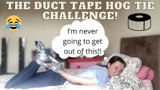 DUCT TAPE HOG TIE CHALLENGE (part 2) | escape the tape!