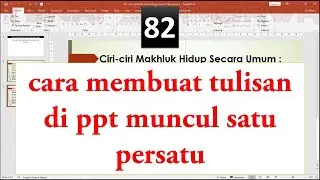 cara membuat tulisan di ppt muncul satu persatu