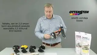 B-tec 808-12 Akutoitel kuumliimip&uuml;stol & Aku adapteri demo