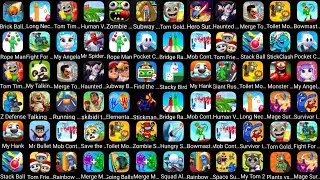 Brick Ball Blast,Long Neck Run,Talking Tom Time Rush,Human Vehicle,Mr Spider Hero Shooting Puzzle