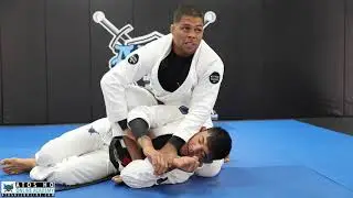 Basic and modified hip bump sweep from closed guard + arm bar from mount position - Andre Galvao