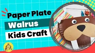 Paper Plate Walrus Craft Pouch for Kids