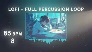 85 BPM Full Hihat Drum Loops 8 [FREE Serpent Lofi Sample Packs] | Royalty Free Stock Drum Samples