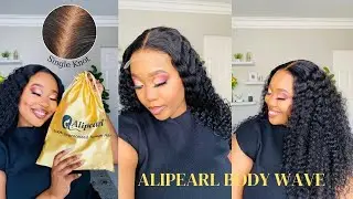 ALIPEARL SINGLE KNOT DEEP WAVE 5x5 CLOSURE WIG QUICK INSTALL||Hair Review||South African YouTuber