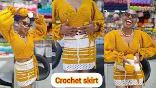 How to crochet a stripped mini skirt - very beginner friendly.