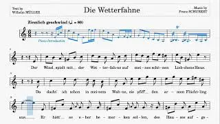 Die Wetterfahne (Schubert) | A Minor | 80 bpm | Sing-Along