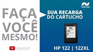 Recarga de Cartucho HP 122 122XL 2050 3050 1000 2000 Black | Preto - Video Aula Toner Vale