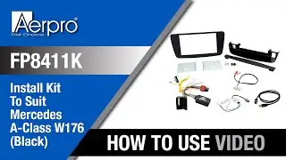 Aerpro FP8411K &ndash; Double Din Install Kit to suit Mercedes A-Class W176 (Black)