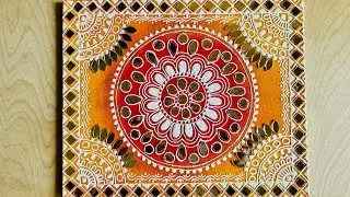 Lippan art with cone..texture work on wall decor piece #indianart #ethnicdecor #texture #indiandecor