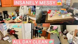 INSANELY MESSY ALL DAY CLEAN WITH ME//MOTIVATIONAL CLEANING//Stephanie McQueen