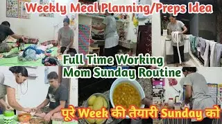 Working Mom Sunday Routine with School going kids l  Full week meal planning l How to Plan Full week