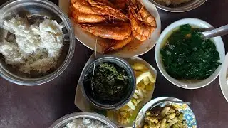 ပုဇွန်လှော်၊ရခိုင်ငရုပ်ကြိတ်နှင့်စားကြမယ်#foodlover #eating #ရခိုင်အစားအစာ #စားမယ်ဝါးမယ်