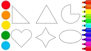 How to draw simple 2d geometric shapes | step by step
