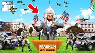 GTA 5 : FRANKLIN BECOME THE PRESIDENT in GTA 5 | SHINCHAN and CHOP