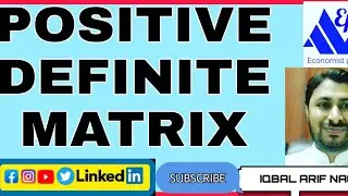 Positive Definite Matrix| Definition and Example| Linear Algebra| Economist Point