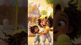 🍦 Luna Learns Colors with Ice Cream! | Fun Kids Cartoon 🌈 #viral #shorts #cartoon