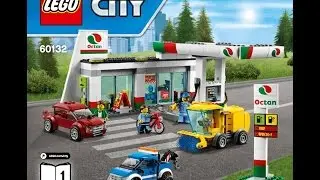 Lego City 60132 Service Station Instructions Gas Station DIY Book 1