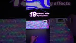 Aula F98 Pro Fully Transparent Keycaps And Cool RGB Lighting Effects Mechanical Keyboard #shorts