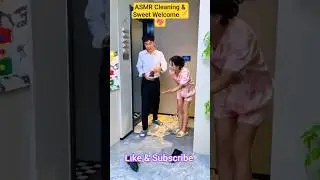 ASMR Cleaning & Sweet Welcome 🧹💖#shorts #asmr #newgadgets #minigoods #goodthing #clean #asmrroleplay
