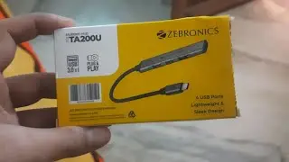 Zebronics TA200U Multi Port Hub | 4 USB Ports Lightweight & Sleek Design