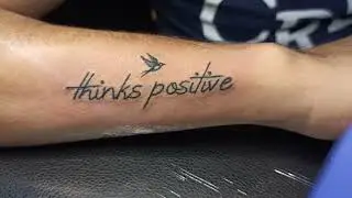 Motivational Tattoo/ Think positive/ Tattoo/ #mig21tattoozstudo