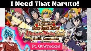 I Need That Naruto! | Naruto Blazing Free Multi Summon Blazing Bash Day 1 ft. GtWrecked