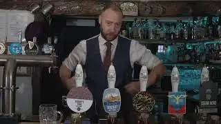 Behind the bar at The Kings Arms
