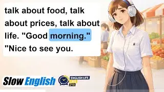 Slow English Speaking: Market People Speak  Simple English.🔄