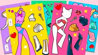 Sprunki x Brainrot - GIRL IDOL KPOP WENDA x PINKI 👗✨ Mix & Match | DIY PAPER STICKER