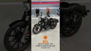 Royal Enfield New Classic 350 Dark Stealth Black 1/12 Scale Model