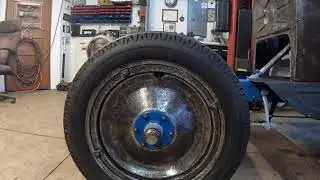 Coating a vintage car wheel with Sharkhide