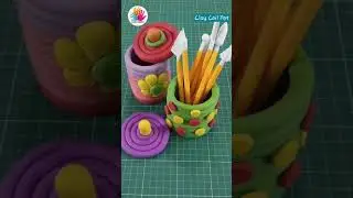 #shorts /clay modelling art /play doh tutorial /coil pot /polymer clay tutorial /clay with fun