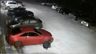 Car Tyers Rims stolen caught on Surveillance cameras