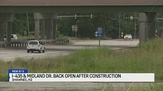 Midland Drive at I-435 in Shawnee reopens&nbsp;after a year of construction