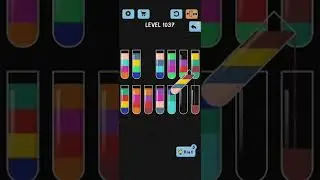 Water Color Sort Level 1037 Walkthrough Solution iOS/Android