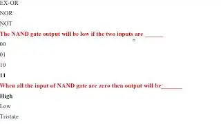 MCQ - Logic Gates